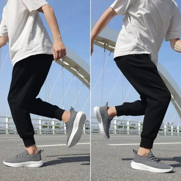 ⚡Men Darkgrey Fashion Mesh Non Slip Lightweight Workout Breathable Gym Sneakers - Picture 2 of 6